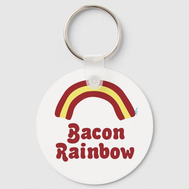 Bacon Rainbow Schlüsselanhänger (Vorderseite)