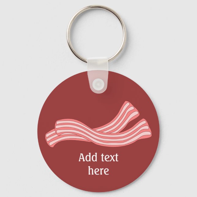 Bacon Rashers Image - Anpassen Schlüsselanhänger (Vorderseite)