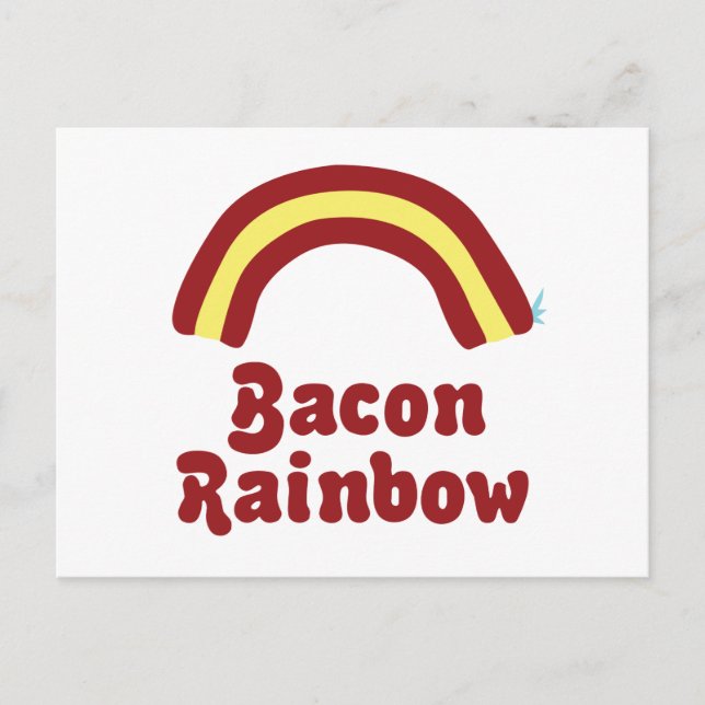 Bacon Regenbogen Postkarte (Vorderseite)