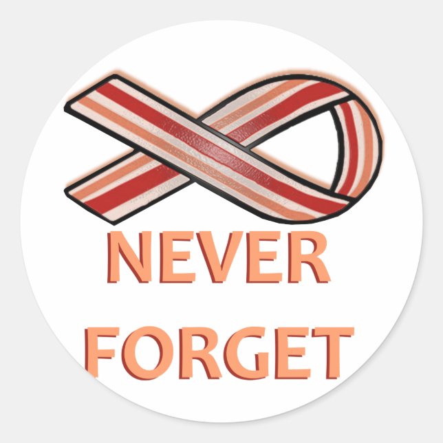 Bacon Ribbon Runder Aufkleber (Vorderseite)