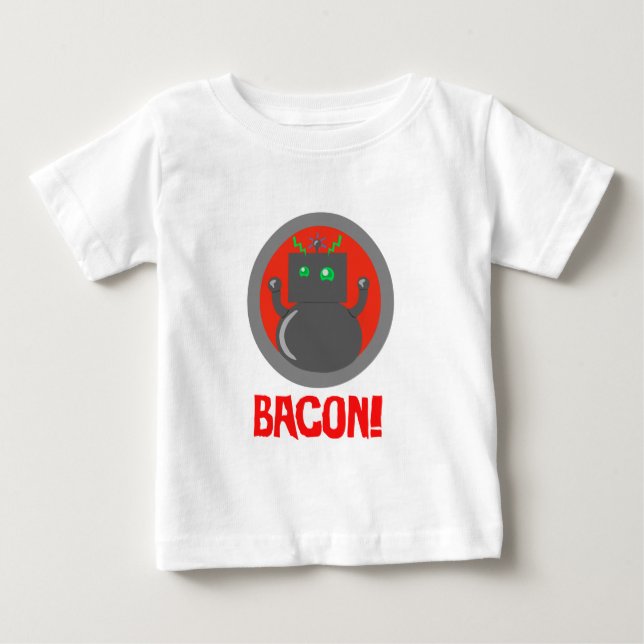 Bacon Robot Säugling T - Shirt (Vorderseite)