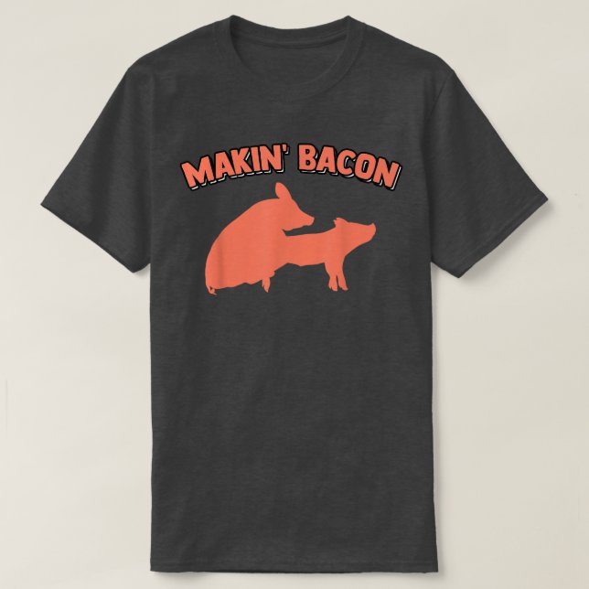 Bacon Schweinefleisch Schweinekitze Joke Memes Erw T-Shirt (Design vorne)