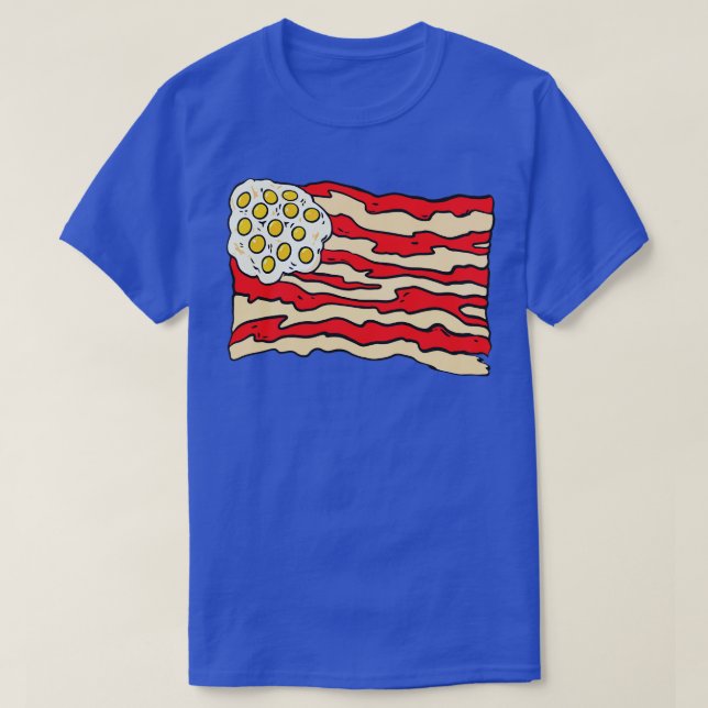 Bacon Shirt Bacon and Eggs Flag Frühstück Küche (Design vorne)