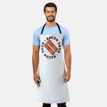 Bacon Snob Business Schürze weiß
