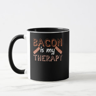 Bacon Sprichwort Joke Therapie Fleisch Schweinefle Tasse