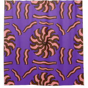 Bacon-Streifendesign Duschvorhang