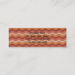Bacon Strip Humour Breakfast Diner Restaurant Mini Visitenkarte