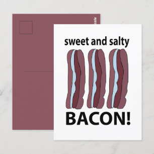 Bacon Sweet and Salty Bacon Postkarte