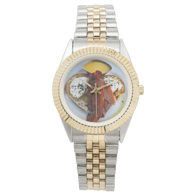 Bacon und Eier auf der Liebe Herzbrot, Armbanduhr (Vorderseite)