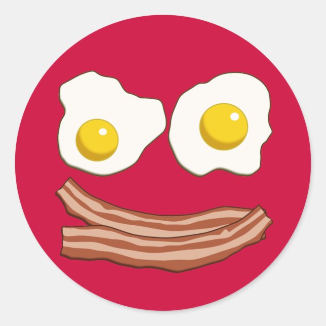 Bacon und Eiersticker Runder Aufkleber (Vorderseite)