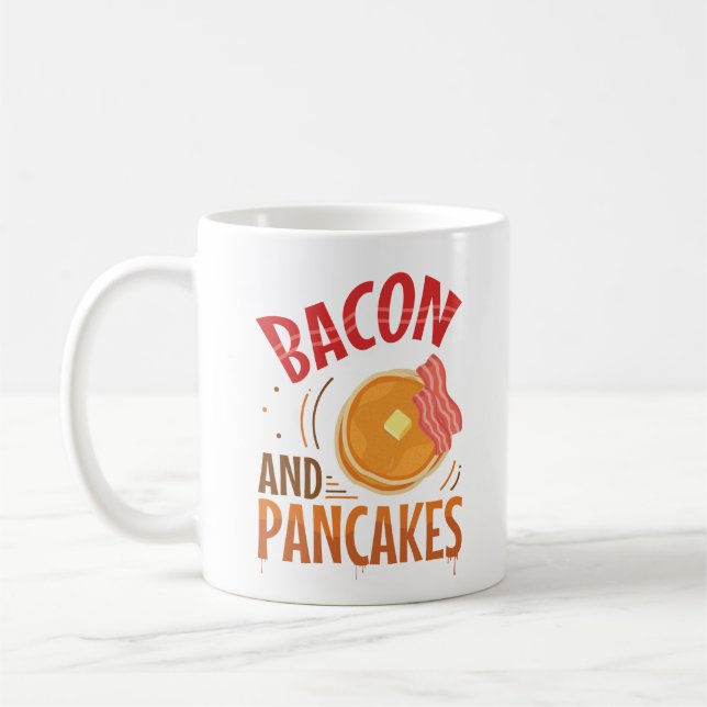 Bacon und Pancakes Kaffeetasse (Links)
