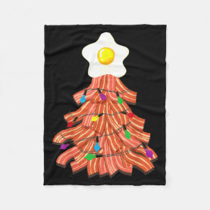Bacon-Weihnachtsbaum-Ei-Top-Shirt _ Lustiger Rk-Li Fleecedecke