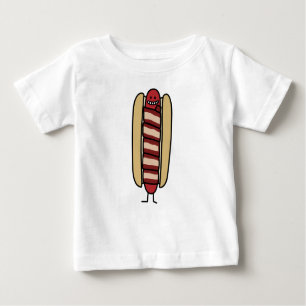 Bacon Wrapped Hot Dog Hotdog Dackel Bacon verpackt Baby T-shirt