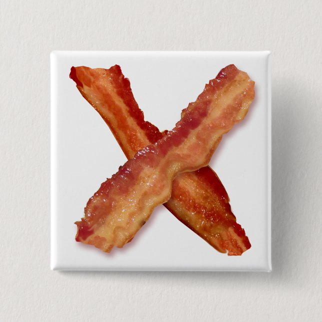 Bacon X O X LIEBE Button (Vorderseite)