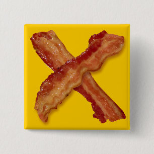 Bacon X O X LIEBE Button