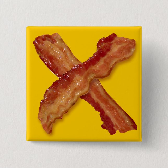 Bacon X O X LIEBE Button (Vorderseite)