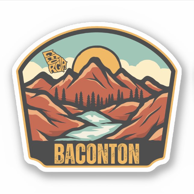 Baconton, Georgien Aufkleber (Vorderseite)