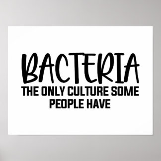 Bacteria Funny Microbiology Zitat Poster