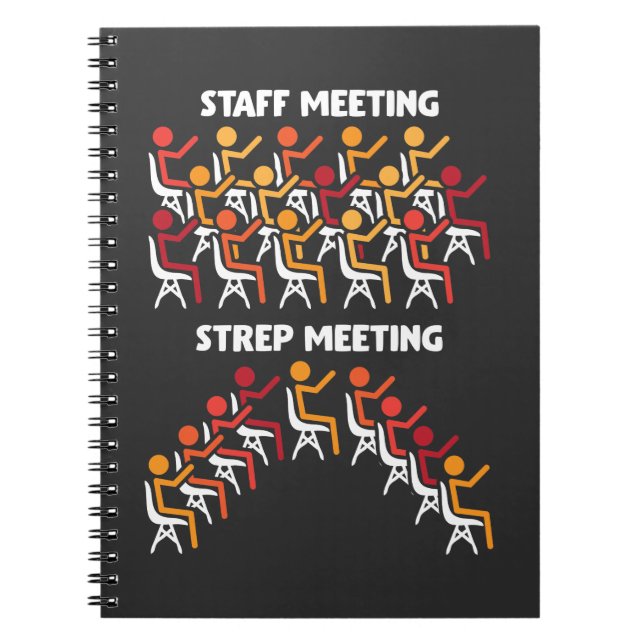 Bacteria Science Stream Meeting Mikrobiologie Notizblock (Vorderseite)