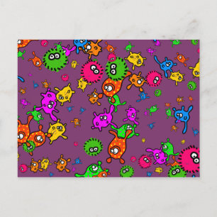 Bacteria Wallpaper Postkarte