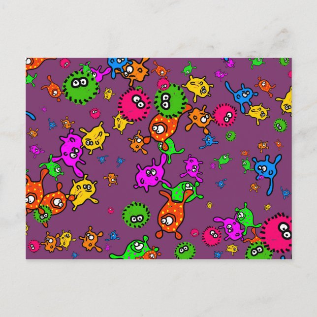 Bacteria Wallpaper Postkarte (Vorderseite)