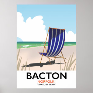 Bacton Norfolk Strandposter Poster