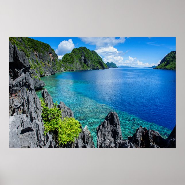 Bacuit-Archipel-Landschaft Poster (Vorne)