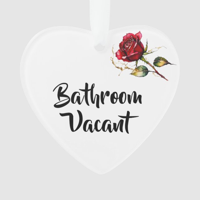 Bad Aktiv/Verlobte Rote Rose Ornament (Vorderseite)