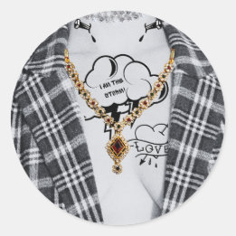 Bad and Boojee Gothic Halloween Siegel Runder Aufkleber