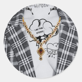 Bad and Boojee Gothic Halloween Siegel Runder Aufkleber