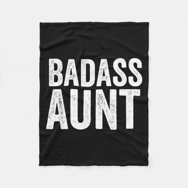 Bad Aunt Gift Funny New Aunt Idea New Niece Nephew Fleecedecke (Vorderseite)