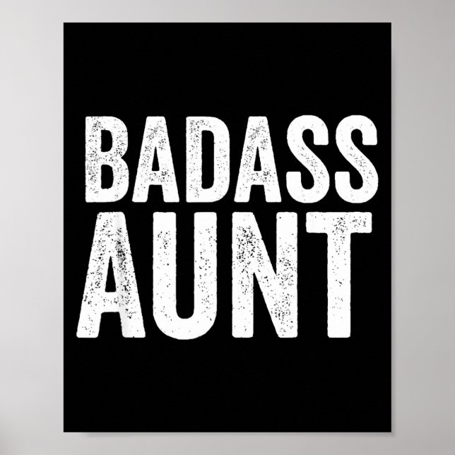 Bad Aunt Gift Funny New Aunt Idea New Niece Nephew Poster (Vorne)