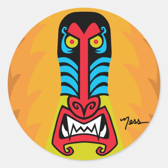 BAD-BABOON-STICKER RUNDER AUFKLEBER (Vorderseite)