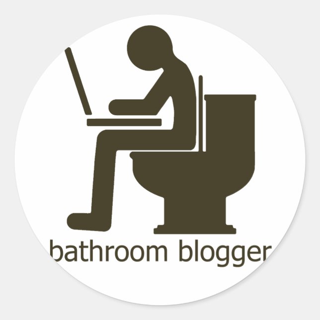 Bad Blogger Griege Runder Aufkleber (Vorderseite)