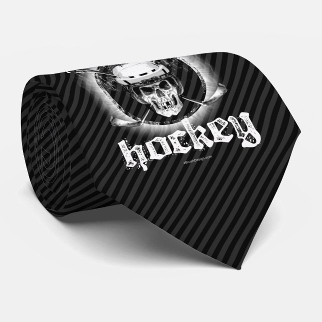 Bad Bonez Hockey Krawatte (dunkel) (Gerollt)