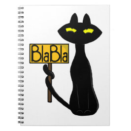 Bad Boogie -Die Katze- "BlaBla" lustiges Schild No Notizblock