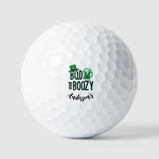 Bad & Boozy Golf Balls - Funny Custom Golf Geschen Golfball (Vorderseite)