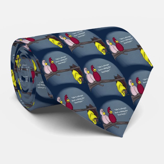 Bad Boys Dark Blue Neck Tie Krawatte (Gerollt)