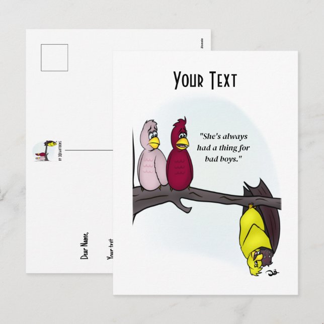 Bad Boys White Postcard Feiertagspostkarte (Vorne/Hinten)