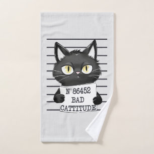 Bad Cattitude - Mugshot de chat noir