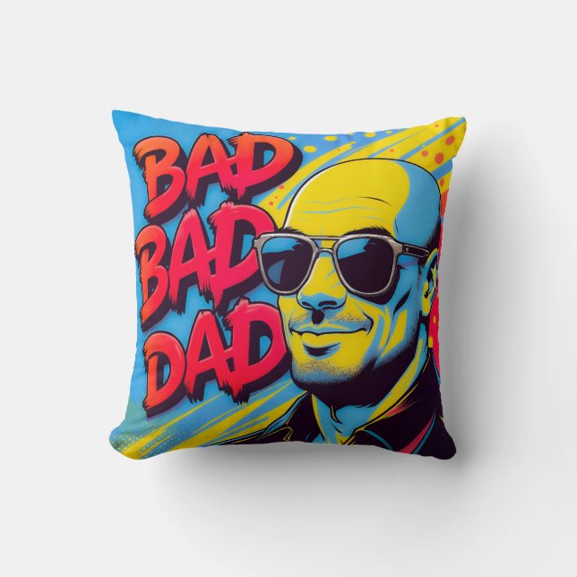 Bad Dad Kissen (Vorderseite)