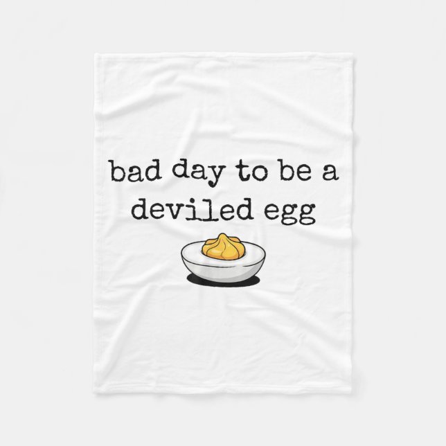 Bad Day To Be A Deviled Egg Funny Thanksgiving Dev Fleecedecke (Vorderseite)