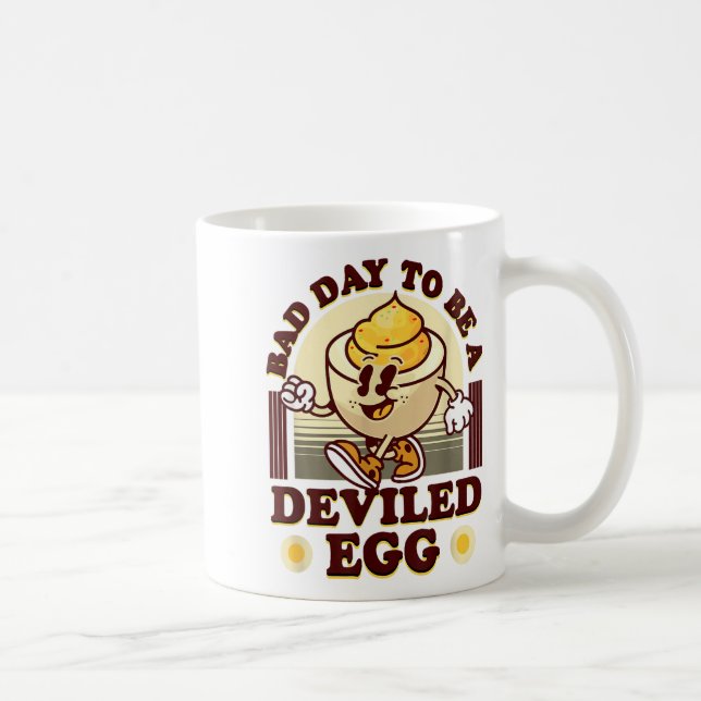 Bad Day To Be A Deviled Egg Funny Thanksgiving Egg Kaffeetasse (Rechts)