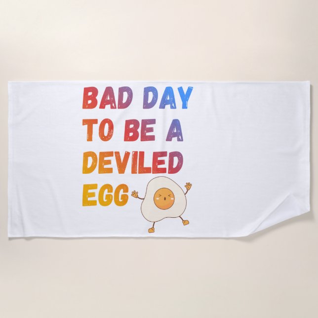Bad Day to Be a Deviled Egg Strandtuch (Vorderseite)