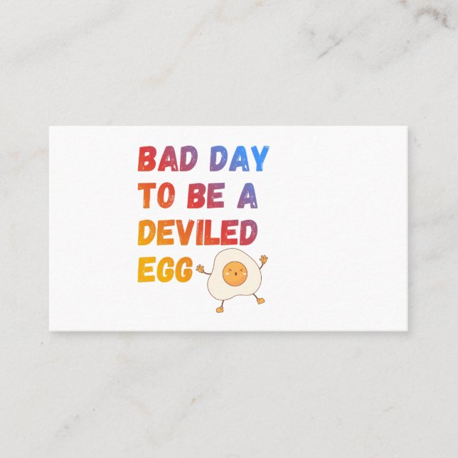 Bad Day to Be a Deviled Egg Visitenkarte (Vorderseite)