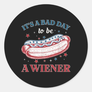 Bad Days Hotdog Dackel 4. Juli Patriotische Unabhä Runder Aufkleber