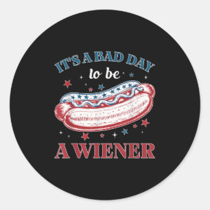 Bad Days Hotdog Dackel 4. Juli Patriotische Unabhä Runder Aufkleber