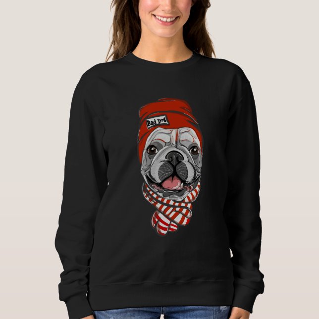 Bad Dog French bulldog Sweatshirt (Vorderseite)