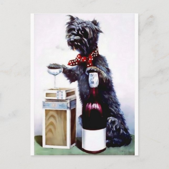 Bad Dog Vintage Poster Postkarte (Vorderseite)