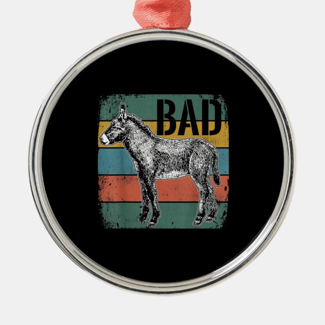 Bad Donkey Meme | Cute Donkey Lover Gifts Ornament Aus Metall (Vorne)